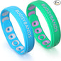 Mosquito Repellent Bracelets, 2 Pack Silicone Mosquito Repellent Wristbands, DEET-Free Insect & Bug Repellent Wrist Bands for Adults and Kids Indoor Outdoor Use (Green&Blue)