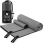 Awenia Camp Towel 2 Pack,Quick Dry Microfiber Towel, Compact Travel Towel for Gym, Sports, Hiking, Backpacking, Beach,Yoga,Swimming with Carry Bag