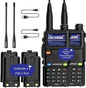 Ham Radio Handheld Baofeng Radio 5RM Upgraded of UV-5R High Power Long Range Walkie Talkies for Adults Multi-Band Two Way Radio NOAA Weather Copy Frequency USB C Charger 999CH Outdoor Hiking Camping