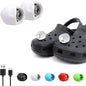 Vergissm Rechargeable Headlights for Croc, 2 PCs LED Flashlight for Croc, Waterproof Hands Free Flashlights with 3 Lighting Modes, Novelty Clog Lights for Camping, Dog Walking (White)