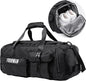 Duffle Backpack Bag with Shoe Compartment, 3 in 1 Weekend Duffel Gym Backpack for Men Waterproof Lightweight Sports Bags for Travel (Black)
