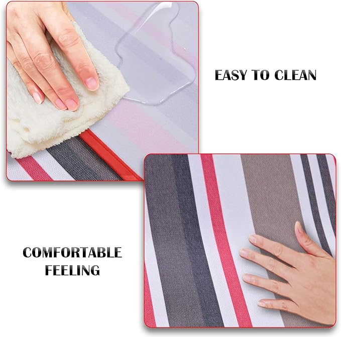 Picnic Blanket Waterproof Washable Foldable 58''x78'',Extra Large Picnic Mat, Dual Layers for Outdoor Water-Resistant Handy Mat, Beach, Intdoor,Camping on Grass - Red Stripes