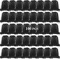 KUUQA 100Pcs Black Drawstring Backpack Bag Sack Drawstring Bags Bulk String Bags Storage Bags for Sport Gym Traveling
