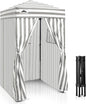 EAGLE PEAK Flex Ultra Compact 4x4 Pop-up Canopy, Sun Shelter, Changing Room, Portable Privacy Canopy Cabana for Pool, Fashion Photoshoots, or Camping, 4x4 ft, Gray/White