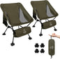 ATEPA Backpacking Chair, Ultralight Folding Portable Small Camping Chairs for Adults Compact Foldable Beach Seat with Anti-Sinking Feet & Aluminum Frame for Outdoor Hiking Travel Fishing
