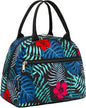 FlowFly Lunch Bag Tote Bag Lunch Organizer Lunch Holder Insulated Lunch Cooler Bag for Women/Men,Leaf