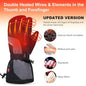 Heated Mittens Battery Gloves Men Women, SAVIOR HEAT 2023 Flexible Crab Finger Rechargeable Ski Mitten with 7.4V 2200mAh Battery for Winter Snow Skating Camping Hunting Hiking Motorcycle