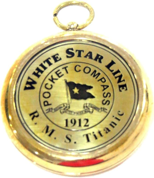 Smizzy Navigational Maritime Vintage Nautical Brass Compasses Fully Functional Titanic/Robert Frost Poem Compass/Sundial for Gift and Home Décor