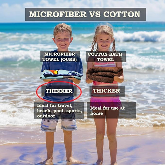 Microfiber Beach Towel for Kids - Thin and Large (30"x60") - Unicorn - Absorbent, quick dry, sand free, lightweight, blanket - toddler, girls, boys - For Sports, Pool, Picnic, Camping, Travel, Swim