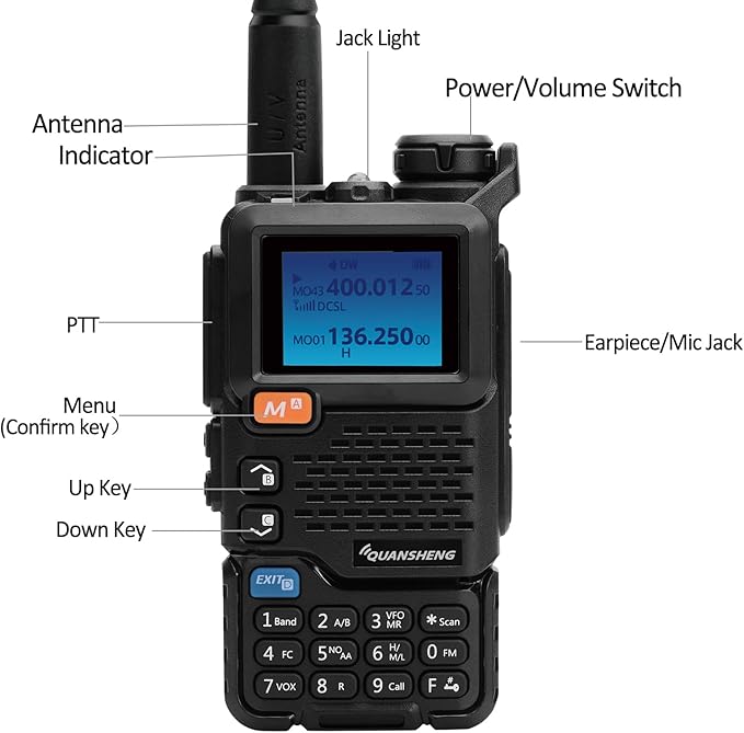 Quansheng UV-5R Plus Walkie Talkies for Adults Long Range - 2 Way Radios Rechargeable,Hiking Accessories Camping for Hams with NOAA Weather Alert,VOX, CTCSS/DCS, Charge-Base;