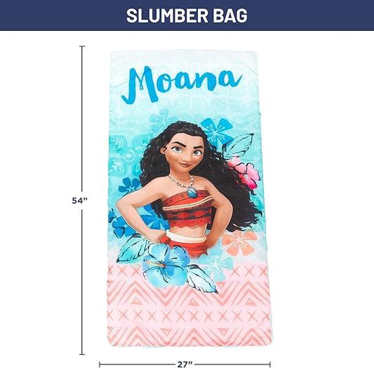 Jay Franco Disney Moana Tropical Slumber Sack - Cozy & Warm Kids Lightweight Slumber Bag/Sleeping Bag (Official Disney Product)