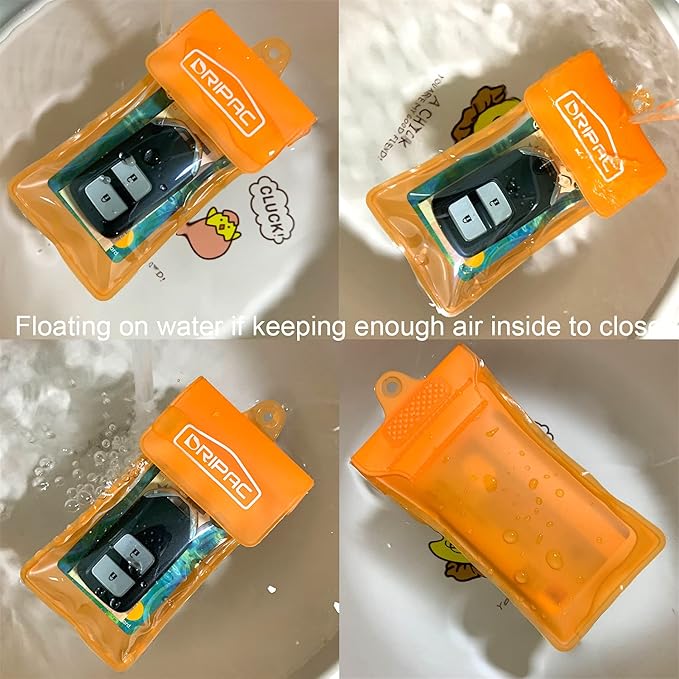DRIPAC Waterproof Car Key FOB Case Waterproof Wallet Waterproof Holder Pouch For Key ID Badge Credit Card Money（Purple）