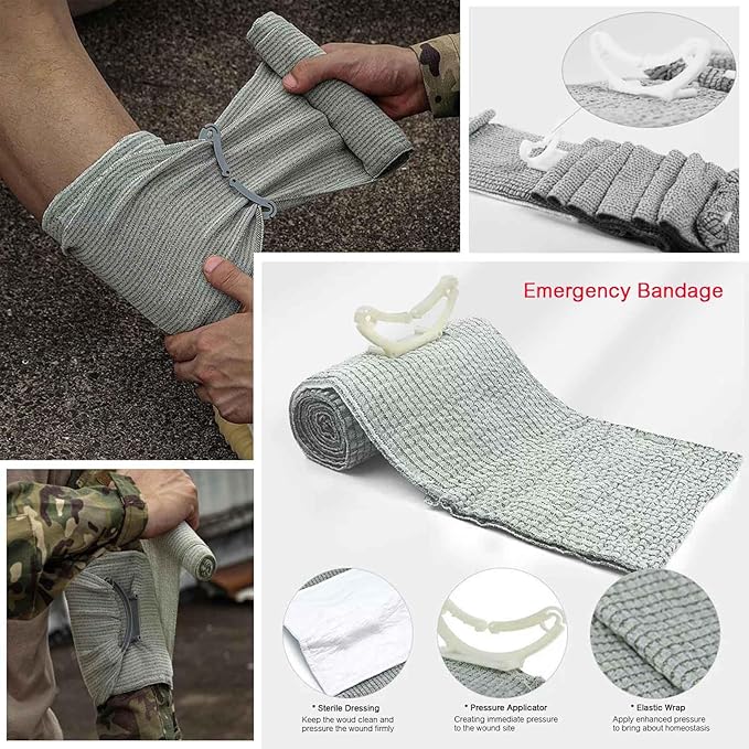 Small Ifak Trauma Kit for Duty Belt, Laser Cut Ifak Med Trauma Kit, Molle Tactical Emergency First Aid Kit Refill Supplies Insert