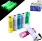 KunHe 7 Pack Glow in Dark Flashlights Camping Essentials for Kids Fluorescent Flashlights with Handle Mini Torch LED Portable Handy Flashlight for Party Favor in 5 Colors Hurricane Supplies