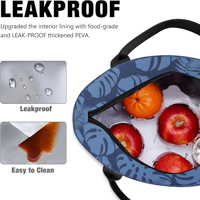 Aosbos Lunch Bag Women Insulated Lunch Bags for Adult Lunch Box for Women Meal Prep Lunch Box Cooler Lunch Tote Bag Picnic Bag Lunchbox, Plantain Leaf