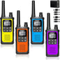 Walkie Talkies Long Range for Adults - Rechargeable Walkie Talkies Two Way Radios 22 FRS Channels, NOAA Weather Alerts, 1800mAh Li-ion Battery, LED Flashlight, VOX for Hiking Camping Cruise (4 Pack)