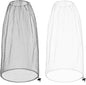2 Pack Ultra Large Mosquito Net 42x25 Inches Mosquito Head Net Oversized Insect Netting Bug Fits Most Hats for Gardening Hiking Fishing Traveling(Gray+White)