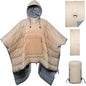 Sleeping Bag Wearable Hooded Blanket - Envelope Lightweight Thermal Cloak Cape Windproof with Premium Stuff Compression Sack for Backpacking Hiking Hunting Fishing Outdoor Sport