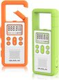 Rechargeable Walkie Talkie for Long Range 2 Pack,with FM/NOAA, Weather Alert, LED Flashlight,SOS Siren,Volume Adjustment, Ldeal for Survival Biking Hiking Camping (Orange Green)