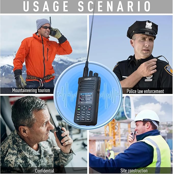 Radtel RT-730 10W Air Band Walkie Talkie, Tri Band Ham Radios Long Range 199CH HT, Rechargeable Handheld Two-Way Radio with USB-C Battery, NOAA, FM, & AM Aviation Radio Receiver