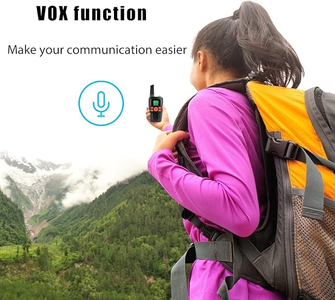 Retevis RA35 Walkie Talkie for Adults Kids, Long Range Walkie Talkies, Family 2 Way Radio 22 FRS Channels with LED Flashlight VOX LCD Display, for Women Kids Camping Hiking Cruise Ship(4 Pcs)