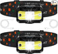 Headlamp Rechargeable, Ultra Bright LED Head Lamp Flashlight with White Red Light, 2 Pack Motion Sensor Waterproof Headlight, 8 Modes Lights for Camping Fishing Running