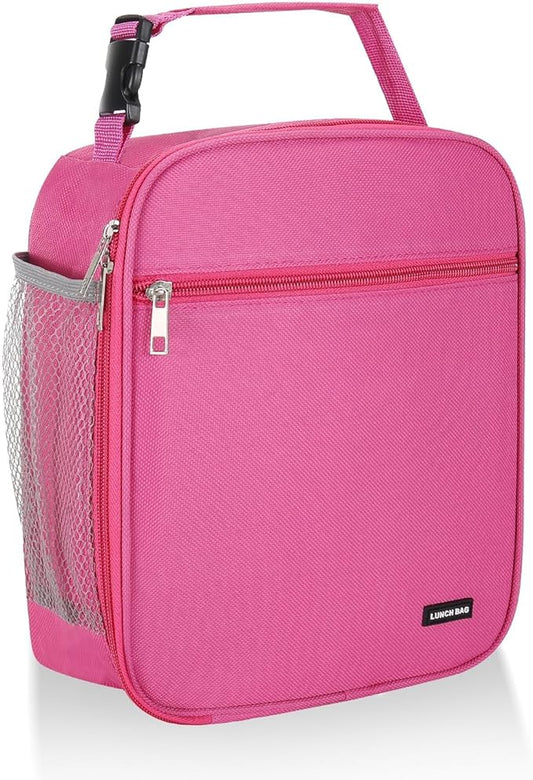 Lunch box Lunch bag for men women Insulated Lunchbox Lunch bags for Work Picnic Travel (Rosy)