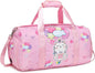 Duffle Bag Girls Kids Cute Cat Dance Bag Gym Bag with Shoes Compartment & Wet Separation Waterproof Sports Overnight Travel Bag