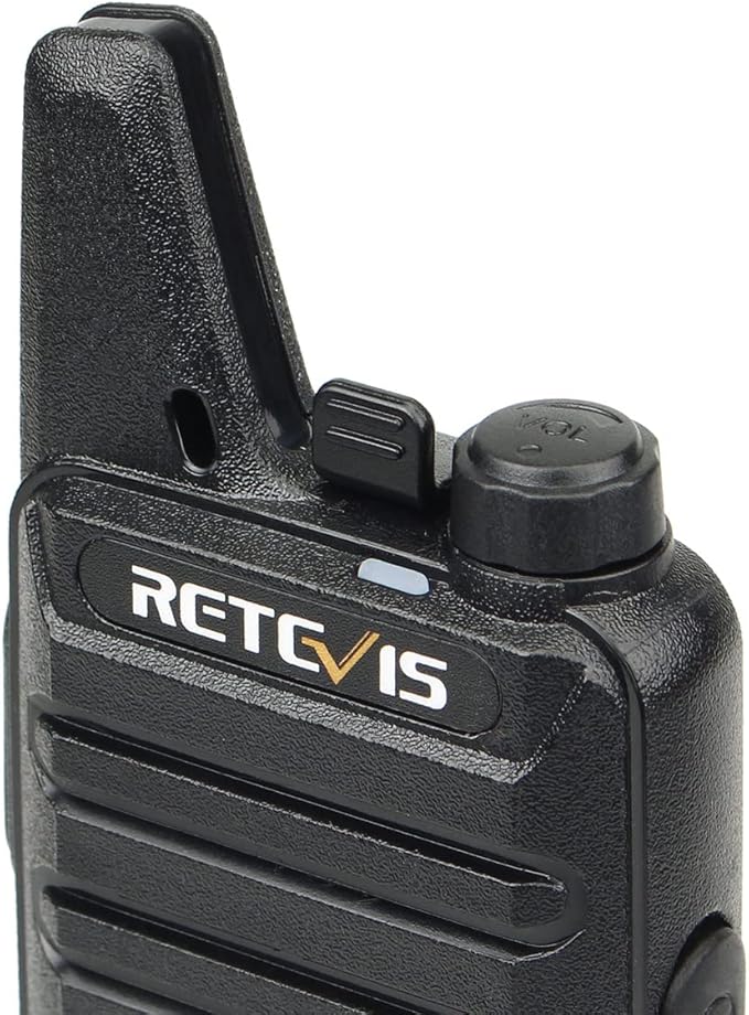 Retevis RT22 Walkie Talkies Mini, Rechargeable Two Way Radio Long Range, 2 Way Radio Small, Portable VOX, for Business Commercial Work School Church Restaurant (20 Pack,Black)