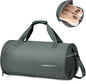 Gym Bag for Women & Men with Wet & Shoe Compartment, Small Duffle Bag for Travel, Sport, Gym, Workout, Overnight, Weekender, Carry-on - Dark Green