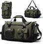 Duffel Backpack 22.5L With Shoe Compartment Waterproof Olive Green Gym Bag Travel Duffle Backpacks Weekend Shoulder Carry On Bag (3 In 1)