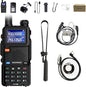 BAOFENG UV-5RM Two Way Radio Multi-Band Long Range Walkie Talkie NOAA USB-C Charging Upgrade of UV-5R Ham Radio Air Band 1.77in LCD Screen with Acoustic Headset Kit