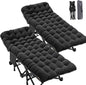 ABORON 2Pack Oversized XXL Folding Camping Cot W/Mat for Adults, 78" L x 32" W x 18" H,Heavy Duty Outdoor Bed with Carry Bag,1200 D Layer Oxford Travel Camp Cots