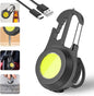 Mini Flashlight COB Small Flashlight 800Lumen Rechargeable Light Keychain Flashlight Portable Pocket Light Folding Stand Magnetic Flashlight for Camping,Fishing,Walking,BottleOpener (dark gray10)