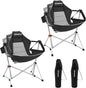 KingCamp Hammock Camping Chair, Swinging Portable Folding Camp Chairs for Adults 400lbs Heavy Duty Foldable Oversized Rocker with Aluminum Alloy Frame Cup Holder Pillow for Outdoor Beach Patio Sport