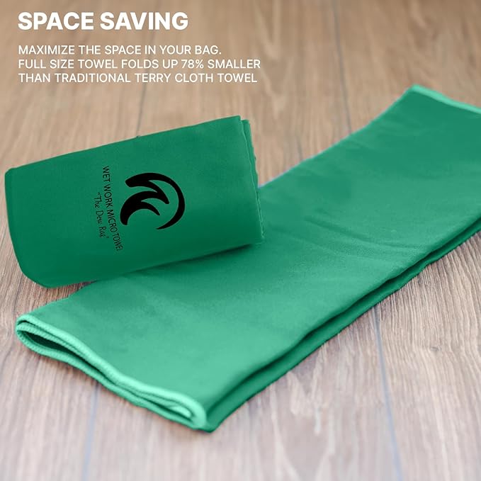 Microfiber Towel 60” by 36” for Camping, Yoga, Gym, Travel - Highly Absorbent Cleaning Cloth, Quick Drying Lightweight Material - Lint Free, Scratch Free Towels Washable and Reusable