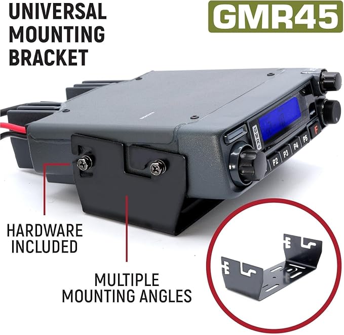 Rugged Radios GMRS 45 Watt Long Range Two Way Mobile Radio Kit for Overlanding Off Road Farming