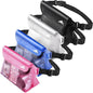 HEETA 2/3/4 Pack Waterproof Pouch with Waist Strap, Screen Touchable Dry Bag with Adjustable Belt for Phone Valuables for Kayaking, Swimming, Snorkeling, Boating, Fishing, Surfing & Beach