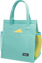 Fmeida Insulated Lunch Bag for Women, Simple Lunch Bag, Thermal Adult Lunch Totes, Reusable Lunch Boxes for Office College Beach Travel | Medium Mint Blue, Front&Side&Interior Pockets