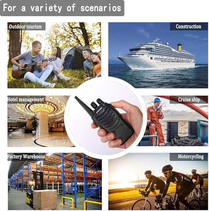 Walkie Talkies for Adults Two Way Radios Long Range with Headphones,16 Channel Handheld 2 Way Radio Rechargeable with Flashlight Li-ion Battery and Charger（10 Pack）