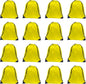 GoodtoU Drawstring Bags, Drawstring Backpack Bulk Nylon Backpack Draw String Back Bag Cinch Sack Drawstring Gym Bag String Backpack for Sport, Traveling, Team (Yellow, 16Pcs)
