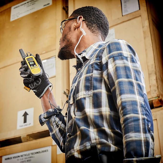 DEWALT DXFRS300 1 Watt Heavy Duty Walkie Talkies with Headsets - Waterproof, Shock Resistant, Long Range & Rechargeable Two-Way Radio with VOX (6 Pack)