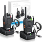 eSynic 2Pack Professional Walkie Talkies Rechargeable Walkie Talkies for Adults Clear Calls Long Range Walkie Talkies VOX 2 Way Radio Kids Gifts 16CH Walkie Talkies with Earpiece for in&Outdoor etc