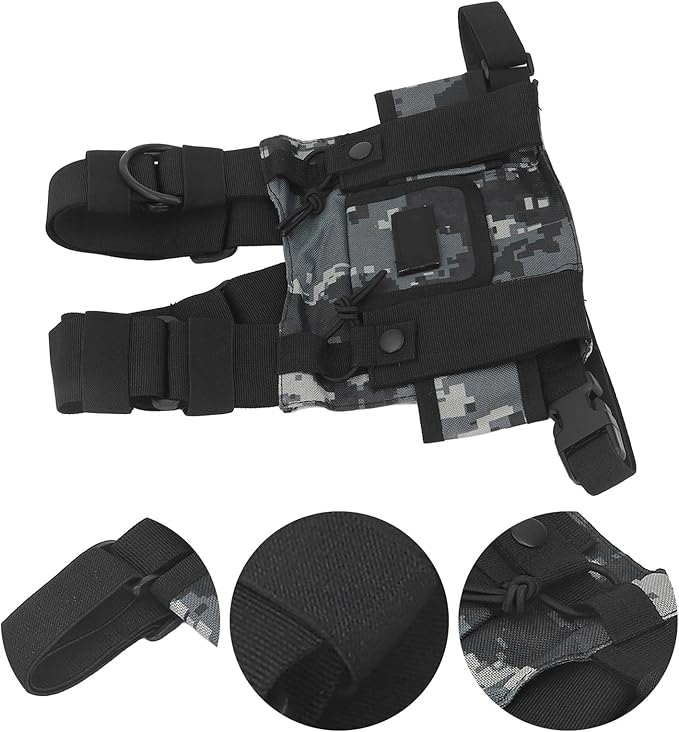 Sonew Radio Shoulder Holster, Universal Adjustable Radio Chest Harness Holder Vest Rig Walkie Talkies Front Pack Pouch for 2 Way Radio (Digital Camouflage)