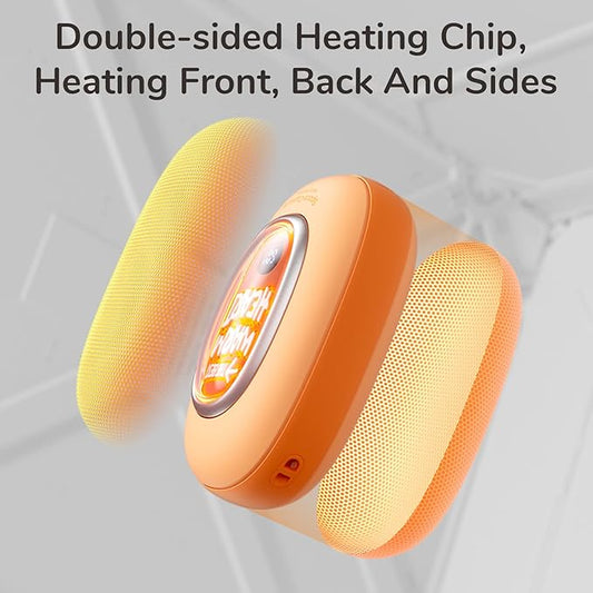 JISULIFE Hand Warmers Rechargeable, Space Capsule Light USB Handwarmer, 9000mAh Electric Hand Warmer Power Bank, 3 Heating Levels, Reusable Portable Hot Hands Heater for Hunting Golf Camping Gifts