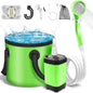 Portable Camping Shower Pump: 6000mA Rechargeable Battery Water Pump for Traveling Hiking - Camp Bucket Shower Head for Outdoor