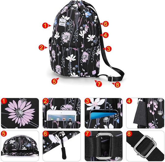 XEYOU Drawstring Sports Backpack Lightweight Gym Yoga Sackpack Shoulder Rucksack Casual Outdoor Daypack for Women and Men