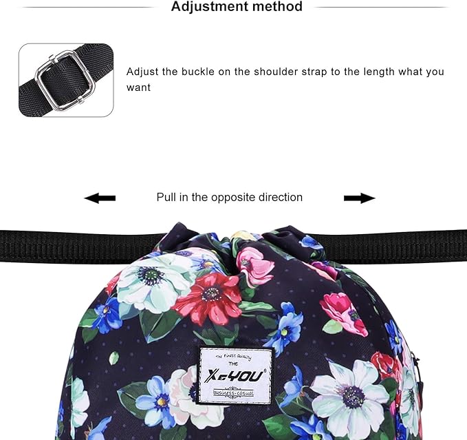 XEYOU Drawstring Sports Backpack Lightweight Gym Yoga Sackpack Shoulder Rucksack Casual Outdoor Daypack for Women and Men