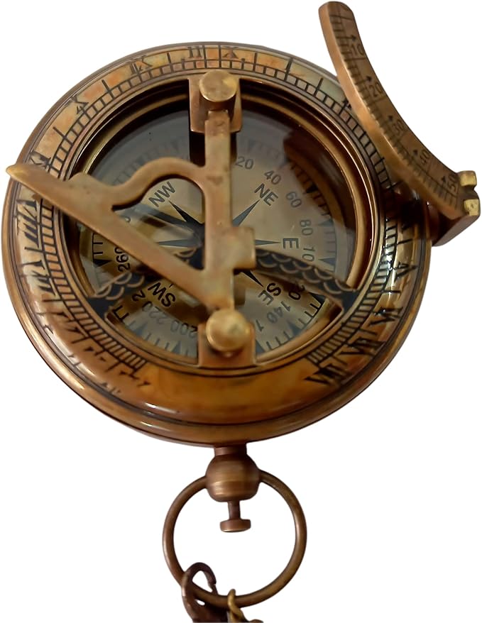 to My Son Compass Personalized Sundial Compass with Leather Case/Gift for Son/to My Son Gifts/Mom to Son Gift/Dad to Son/Grandson Gift, Directional Magnetic Sundial Compass