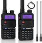 BAOFENG UV-5G (UV-5X) GMRS Handheld Radio, Long Range Rechargeable Two Way Radio for Adults NOAA Weather Receiver & Scanner, with Two 15.5" High Gain Antenna & Programming Cable Support Chirp, 2 Pack